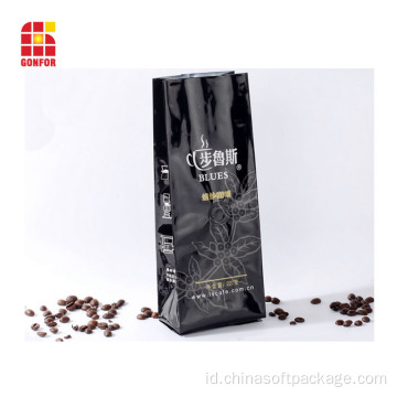 Tas Kemasan Quad-seal dengan Sisi Untuk Kopi 16 OZ